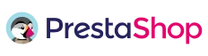 PrestaShop logo, open-source platform for building online stores.