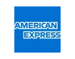 American Express logo, international financial services company.