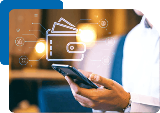 Digital wallet concept illustrating mobile app for secure payments.