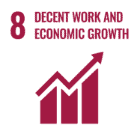 Icon for UN Sustainable Development Goal 8 – Decent Work and Growth.