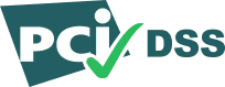 PCI DSS logo representing global payment card data security standard.